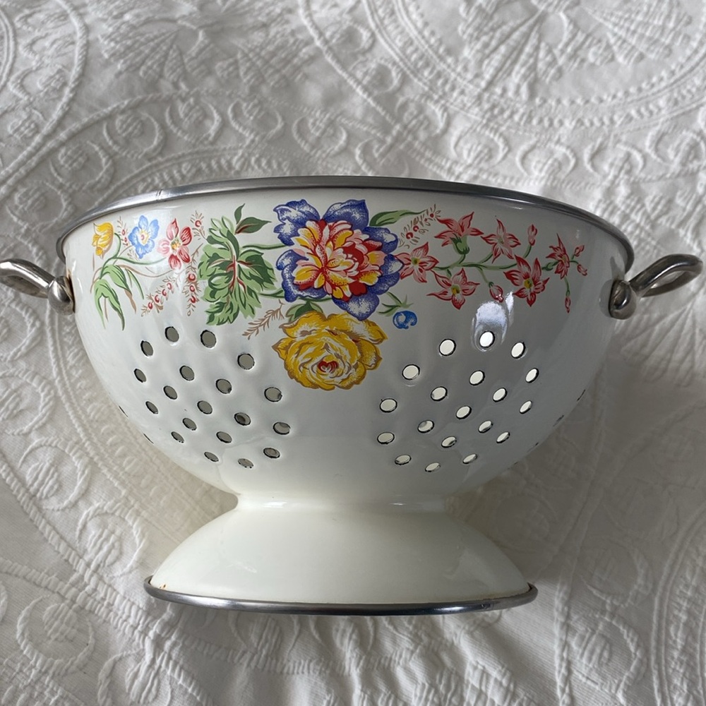 Vintage Enamel Colander